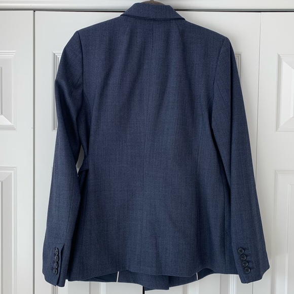 Banana Republic Navy Blue Wool Wrap Blazer Size 4 - Picture 5 of 5